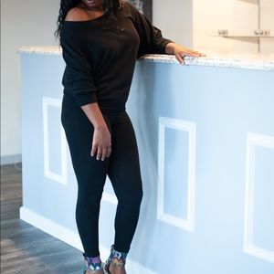 Two piece black pants set